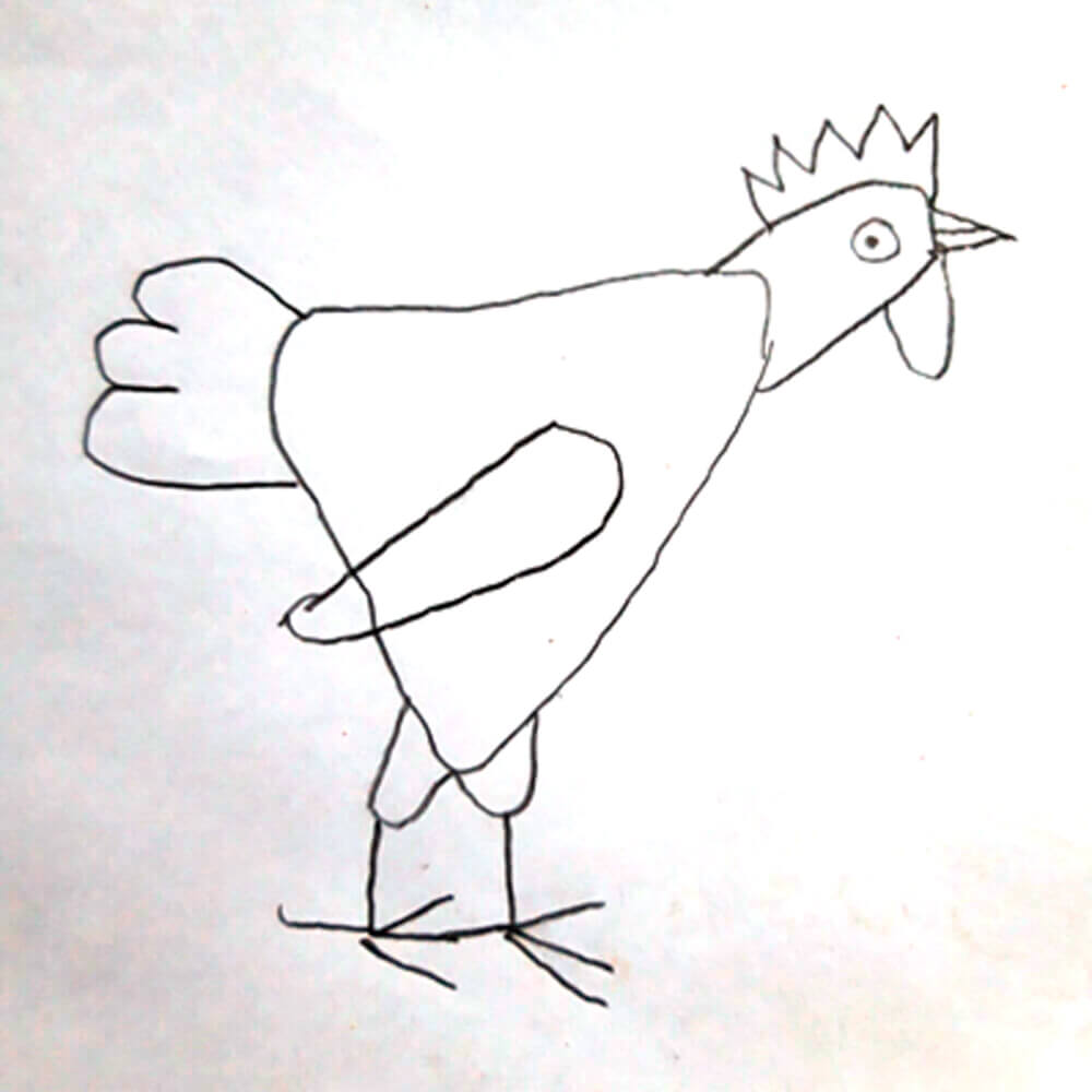 Monatsidee Juli: einfach Hühner zeichnen - Malen mit Marlies, Fanas